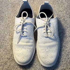 Men's White Knit Casual Shoes